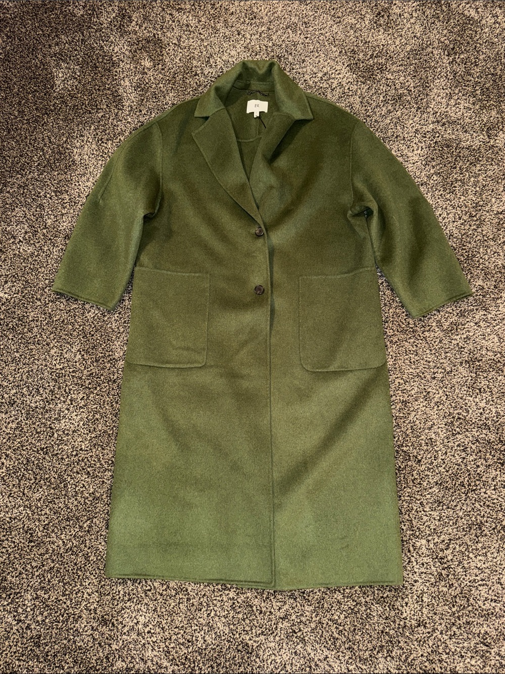 Banana Republic Olive Green Long Trench Coat